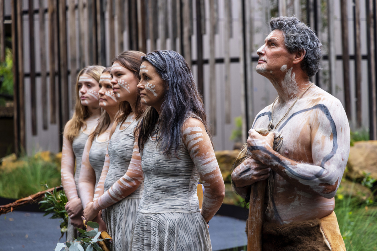 Wagana dancers at the opening of Nura Diya Australia