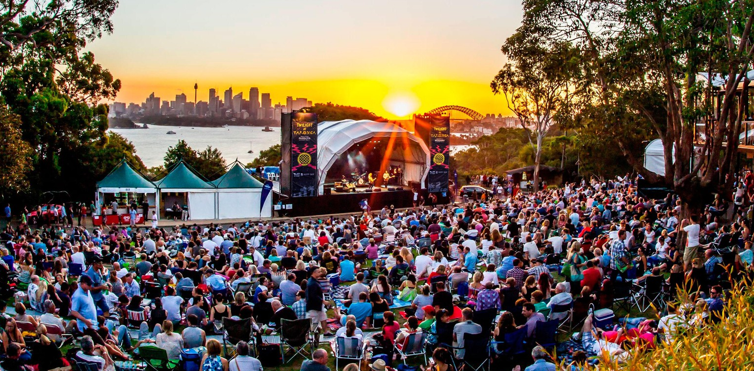 View of Twilight at Taronga stage with view across Sydney Harbour