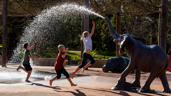 The Waterhole at Taronga Western Plains Zoo Dubbo.