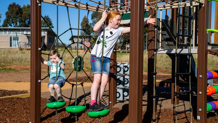 The new playground is sure to be a hit with the kids!