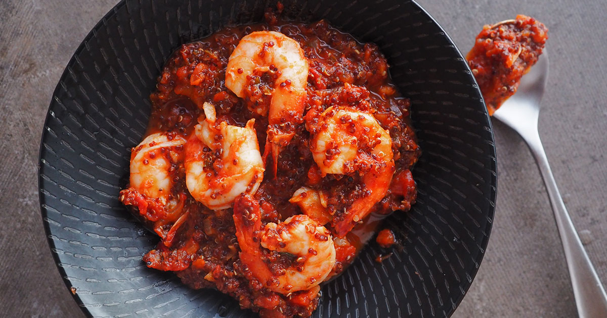 Tiger Prawns in tomato sauce